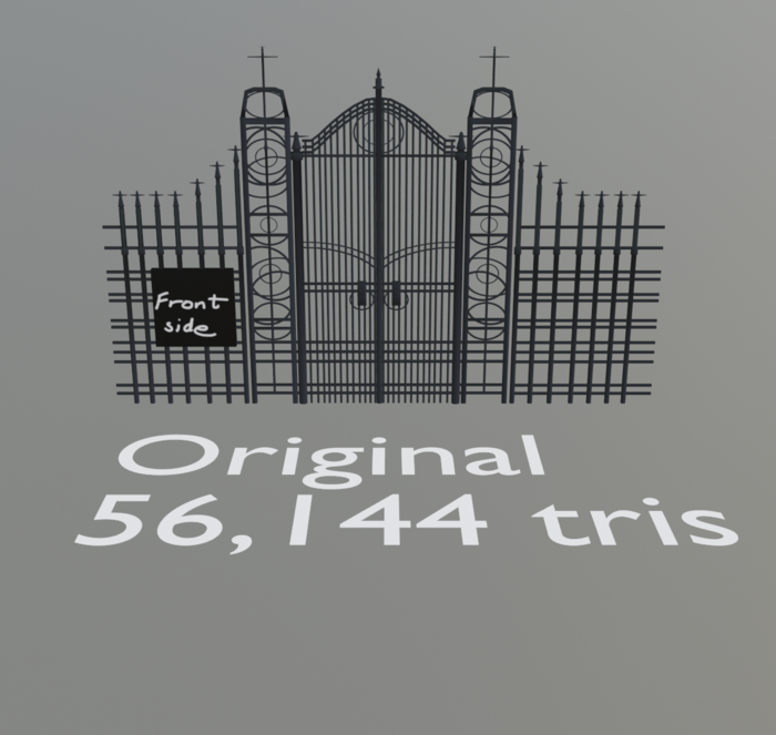 Original gate, 56 144 tris